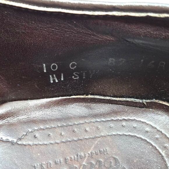 FOOTJOY CLASSICS BROWN LEATHER WOVEN OXFORD GOLF SHOES SPIKELESS MENS 10 C - Picture 6 of 9